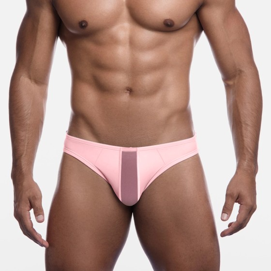 Men\'s ultra-thin mesh transparent crotch fabric triangle pants, sexy low-waist, seamless, breathable u, highlighting the sexy underpants for men