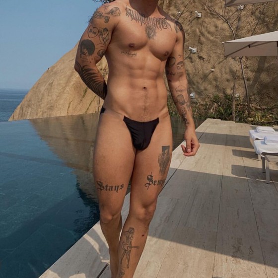 Men\'s semi-transparent thin ice silk single-layer bag U-convex breathable sporty sexy briefs with thin straps and low waists