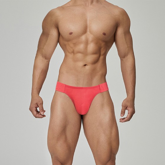 Low-waist, masculine textured cotton, refreshing, breathable, seamless, hip-lifting sports and fitness triangle pants