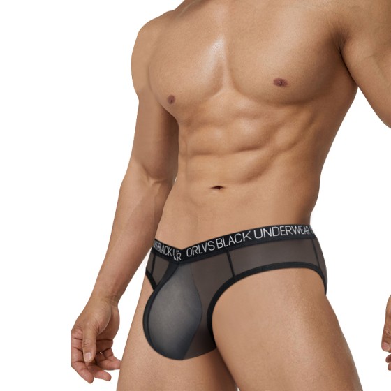 Sexy, light and nude single-layer crotch fabric men\'s briefs, ultra-thin, low-waisted nylon, sexy, super spicy and soft Japanese style